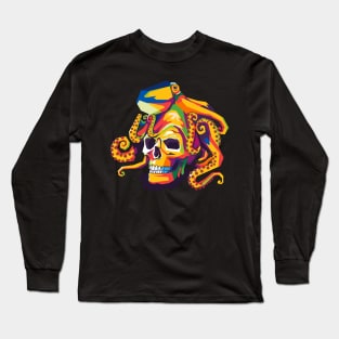 halloween skull octopus Long Sleeve T-Shirt